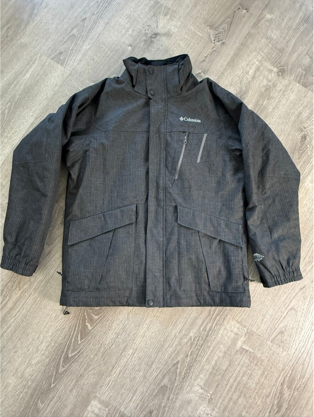 Columbia Men's Medium Black Interchange 3-in-1 Waterproof Jacket